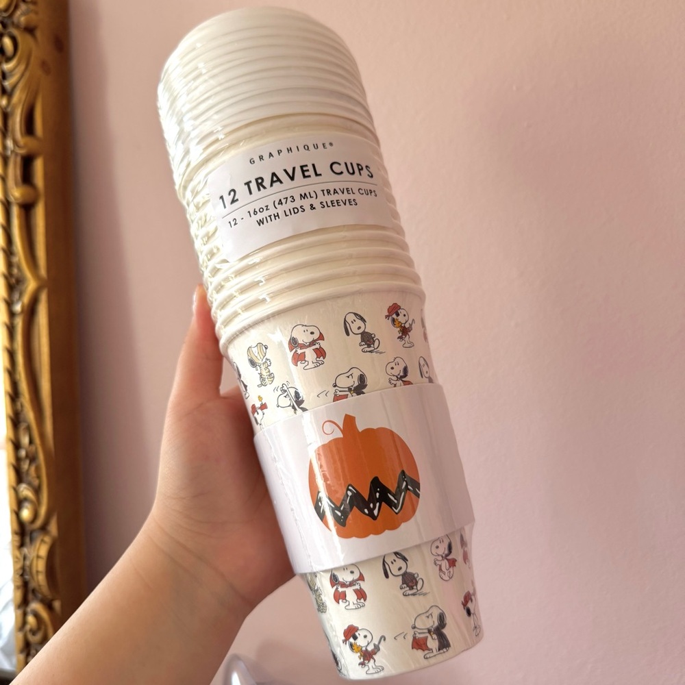 Snoopy Halloween travel hot cups with lids